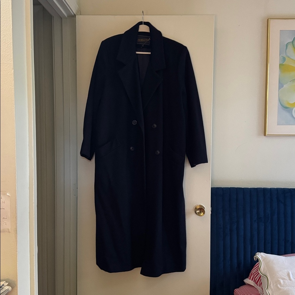 Dark Blue Pendleton Wool Coat